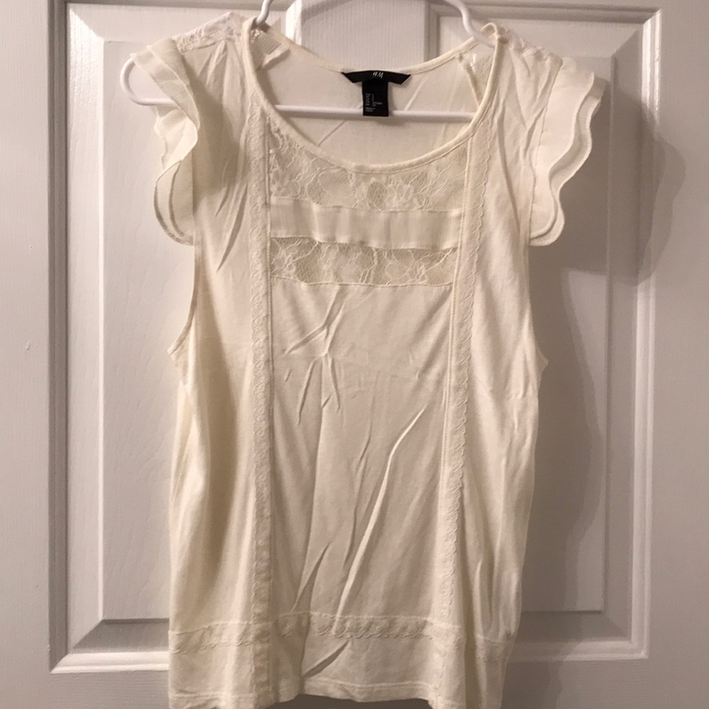 H&M cream blouse